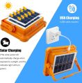 100W Portable Solar Flood Light 10000LM with 12500mAh Battery, USB Rechargeable LED Work Lamp, 5 Lighting Modes, Waterproof IP66 for Construction, Camping & Emergency Use. 
