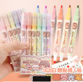 Panda Online Small Potato Series Student Stationery Marking Key Color Marking Pen Hand  Book Color Pen Watercolor Effects Coloring  Calligraphy. 
