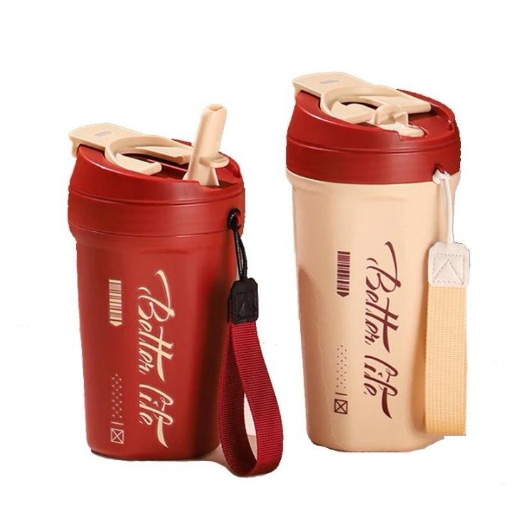 Stainless Steel Coffee Mug 520ML Thermos Cup Leak Proof Portable Travel Thermal Cup Water Bottle