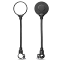 1 Pair of Bike Mirrors 360° Adjustable Hose Mirror Reflector for Mountain Bike Electric Bicycle Etc. 