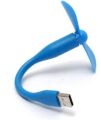 Flexible Mini Portable Usb Powered 2-Blade Usb Fan( Color May Vary ). 