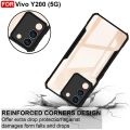 Bumper case for Vivo Y200 5G / V29e - Clear PC Back Hybrid Transparent Phone Cover. 