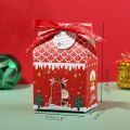 10Pcs New Kraft Paper Christmas Gift Box Xmas Ornament Tag Pendant Candy Bags House Shape Navidad Packaging Boxes New Year. 
