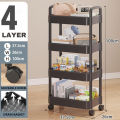 Trolley Rack Kitchen Bedroom Multi-Layer Baby Snacks Mobile Bathroom Storage Rack with Wheels, Service Trolley, Vegetable Rack, Saloon, Parlor. 