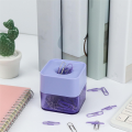 New Two-Color Paper Clips in Elegant Magnetic Frosted Square Clip Holder, 28mm, 130 Clips Per Box Durable. 