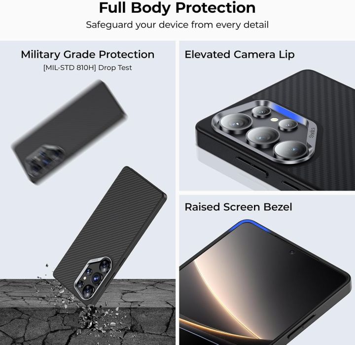 BENKS%20Kevlar%20Case%20for%20Samsung%20S25%20Ultra%20Case%20Armor%20Pro%20600D%20(%20Military%20Grade%20Protective%20)%20-%20Image%202