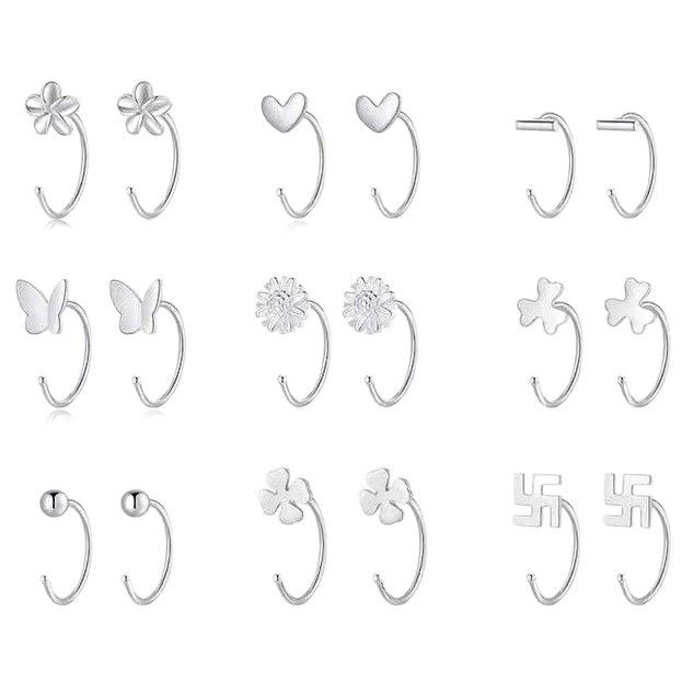 Foot%20silver%20earrings%20S999%20sterling%20silver%20stud%20earrings%20women's%20ear%20piercing%20simple%20and%20versatile%20washing%20and%20sleeping%20free%20to%20remove%20hypoallergenic%20sterling%20silver%20ear%20hooks%20-%20Image%205