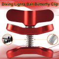Kqueebee Camera Accessory Diving Lights Ball Butterfly Clip Arm Clamp Mount Aluminum For Hero 3+/4/5 Gitup SJ6000 Camera Red. 