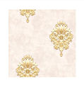 3D Royal Vintage Elegant Gold Damask Wallpaper Embossed Textured Non-woven Roll For Wall Decoration. 
