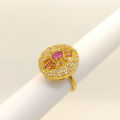 Gold Plated American Diamond Ring For Women. 