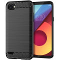lthmy for LG Q6 plus Case Carbon Fiber TPU Soft Silicone Back Cover Armor Phone Case Casing. 