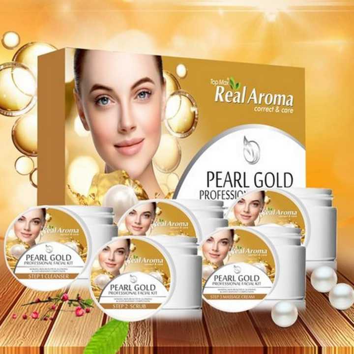 Top Max Real Aroma Gold Facial Kit  (5 x 142 g)