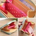 Sutuiying 1PC Wallet Female Short for Coins New Cute Candy Bow Women Small Original Leather Wallets Zipper Purses Girls Lady Purse Card Holders. 