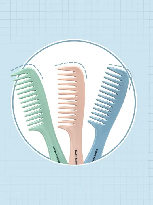 Spunky%20Add-ons%20Handheld%20Hairbrush%20Wide%20Tooth%20Comb%20Plastic%20Flat%20Comb%20Hair%20Scalp%20Massage%20Smoothing%20Comb%20Detangle%20Hairdressing%20Comb%20Styling%20Tool%20-%20Image%202