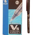 Pilot V5  0.5mm Roller Pen -Black (10units). 