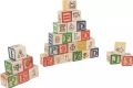 ABC 123 Wooden Blocks Letters Numbers with Box Storage Case, Wooden (48 Pieces). 