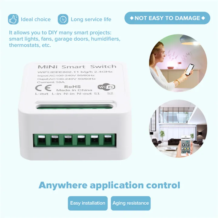 NCANRUI%20Mini%20Smart%20WiFi%20Relay%20Switch,%20DIY%20Timer%20Light%20Switch%20Module%20Smart%20Life/Tuya%20Application,%20Wireless%20Remote%20Control%20-%20Image%202