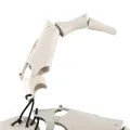 1 Set White Plastic Halloween Articulated Finger Realistic Skeleton Hands Finger Glove. 