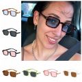 Oversized Square Frame Retro Sunglasses Outdoor Sunscreen Glasses Cool Unisex Leopard Print Sunglasses Vintage Fashion Riding. 