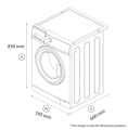 SKYWORTH Washing Machine 10 Kg Front Load with Inverter Motor - (F10262RB). 