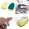 Heavy Duty Dish Wand Sponge For Kitchen Sink Cleaning Brush With 2 Sponge. 