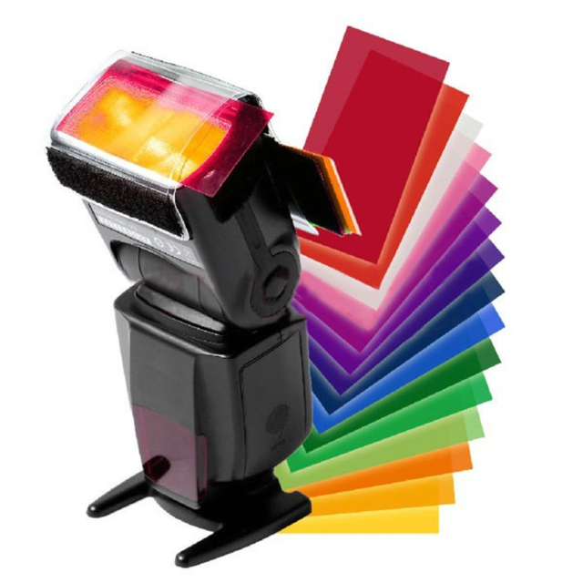 12 Colors/set Camera Color Filters Photography Gel Filter Flash ...