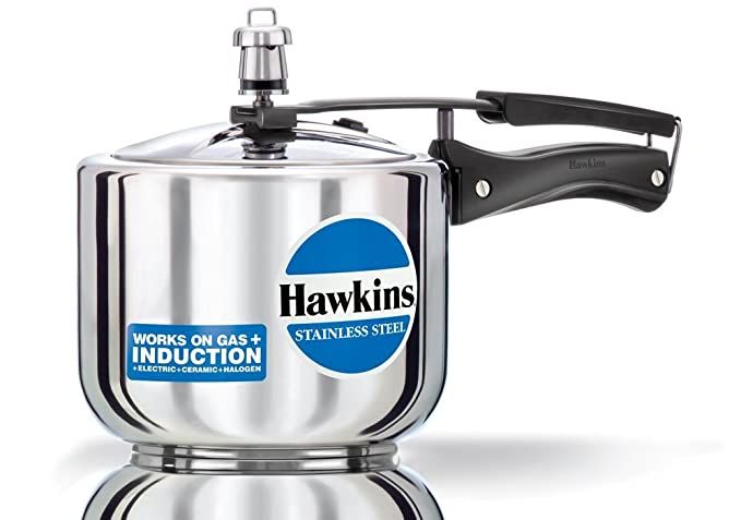 Hawkins Stainless Steel Induction Compatible Pressure Cooker (Tall), 3 Litre, Silver (HSS3T)