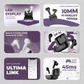 Ultima Boom 211 Earbuds with App Support | Supreme Sound | AI-ENC | LED Indicator | 45Hrs Playtime | 45ms Low Latency | Hi-Fi Driver with Bluetoth V5.4 earbuds wireless. 