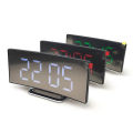 7 Inch Digital Alarm Clock Curved Dimmable Led Electronic Digital Desktop Clock Large Number Table Clock. 