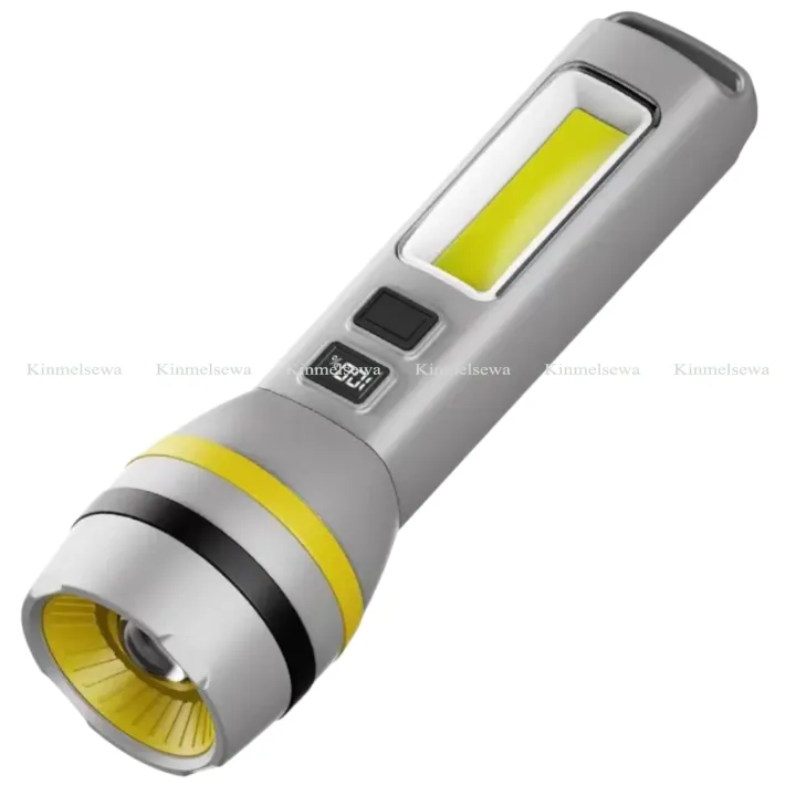 Front Flashlight LED Rechargeable Flashlight with Digital Battery Display - High Power ...