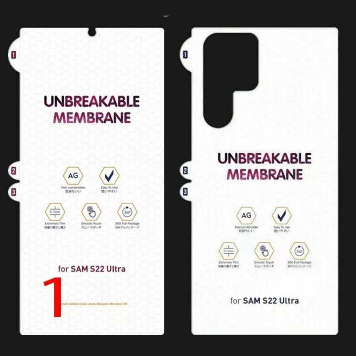 Back Matte Hydrogel Film For Samsung S22 Ultra -Back Screen Protector Edge to Edge Coverage (Matte)