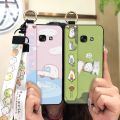 Wristband Cartoon Phone Case For Samsung Galaxy A520/A5 2017 ring Silicone Cute Kickstand Phone Holder Shockproof. 