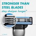Gillette Mach 3 Blades - 4pc Blades ONLY | Perfectly Smooth Strokes for Perfect, Nick-free Shave with Skin-guard | MACH3 Mach III Mach-3 Mach Three Gillete Gillet Gilett. 