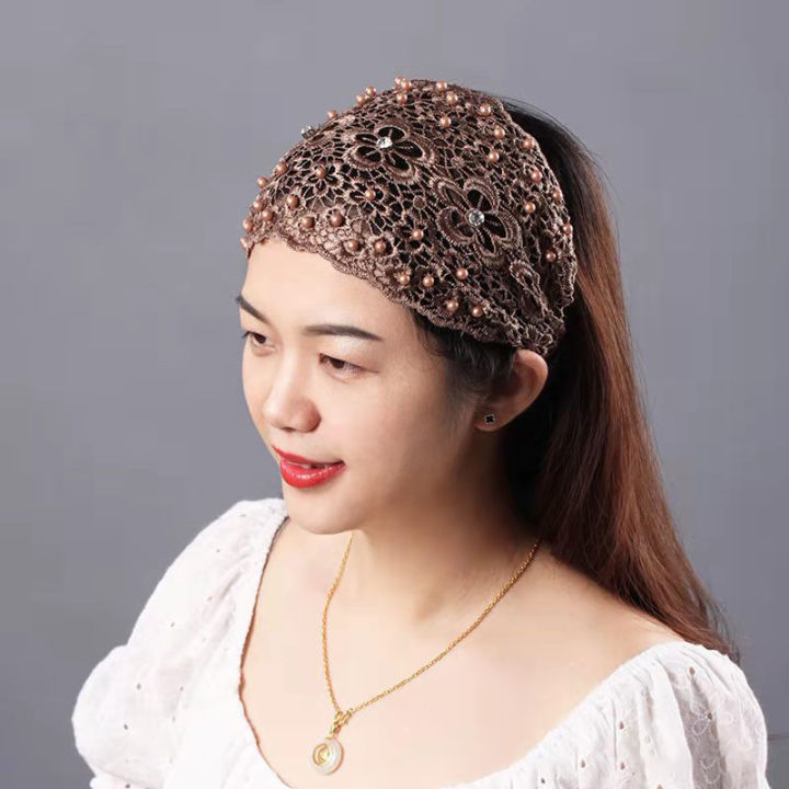 Pearl%20Lace%20Embroidered%20Hairband%20Hollow%20Thin%20Wide%20Brim%20Lace%20Hair%20Headband%20For%20Women%20Breathable%20Headgear%20Accessories%20-%20Image%204