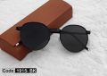 Round Frame Poly-carbonate Black Lens Sunglasses With UV Protection For Men | Fashion Round Shape Sunglasses for Men. 