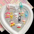 Cartoon Crayon Xiaoxin Keychain Bookbag Pendant Kids Backpack Charm Headphone Case Accessories Creative Couple Gifts. 