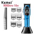 Kemei Professional Hair Clipper Barber Cordless Hair Trimmer Electric Hair Cutting Machine Powerful Magnetic Motor 9000RPM 10W. 
