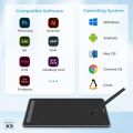Deco LW Wireless Drawing Tablet- 10x6 Bluetooth Graphic Tablet with Battery-Free X3 Digital Stylus Wireless Drawing PAD Compatible with Chrome, Windows 11, Linux, Mac, and Android (Black). 