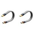 TWEXQNY 2X USB4 Data Cable 40Gbps USB C to Type C Short Cable PD 240W 8K 60Hz for 3/4 15 Pro Max SSD. 