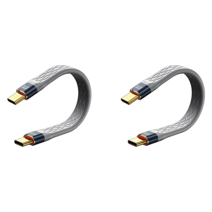 TWEXQNY 2X USB4 Data Cable 40Gbps USB C to Type C Short Cable PD 240W 8K 60Hz for 3/4 15 Pro Max SSD
