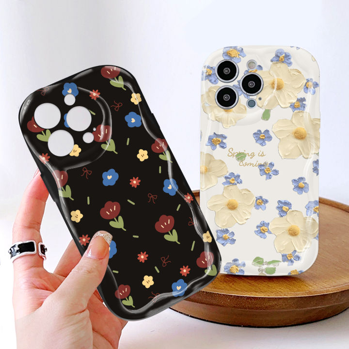Hontinga%20for%20Xiaomi%20Poco%20X3%20NFC%20Poco%20X3%20Pro%20Back%20Cover%20Flower%20Cream%20Wavy%20Edge%20Silicone%20Phone%20Case%20-%20Image%203