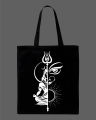 Lord Shiva & Goddess Durga Graphic Printed Tote Bag – Eco-Friendly Cotton Shoulder Shopping Bag-White, Black. 