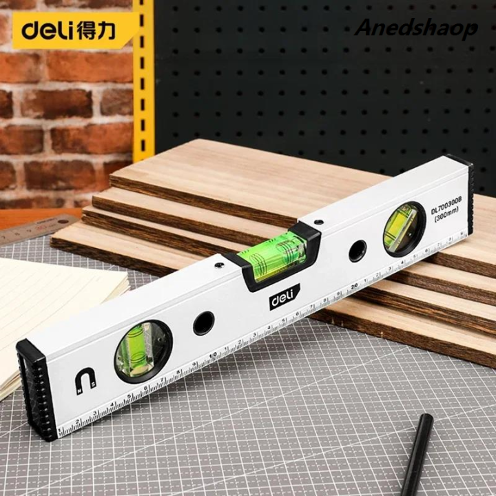 Alnum Alloy Spirit Level – 60cm, Dual Metric & Inch Scale, Yellow High-Visibility Bubble Vials For Precision Leveling