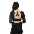 Black Net Back Lace Design Blouse For Women. 