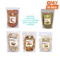 SHOP WHOLLY Combo Pack of Almond, Cashew, Green Raisains, Walnuts Kernels& Makhana 100gm Each. 