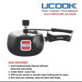 United Pressure Cooker - 3 liter Black Hard Anodized. 
