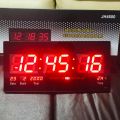 18.9-Inch Oversized LED Digital Wall Clock Large Display with Indoor Temperature Date and Day of Week, Electric Wall Clock/Calendar Timer Home Décor JH4600. 