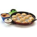 Thick Bottom Hard Anodized Aluminium Non-Stick Appam Patra Rolux Red Ponganalu Maker Paniarakkal Pan Paniyarakkal with Lid. 