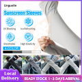 Linguolin Outdoor Driving Sunscreen Ultraviolet Light Thin Ice Silk Loose Large Size Sleeve Cover Arm Gloves Men Women Glove Sarung Hand Sun. 