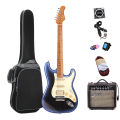 Smiger LG2 Pro Electric Guitar with Package, Blue. 
